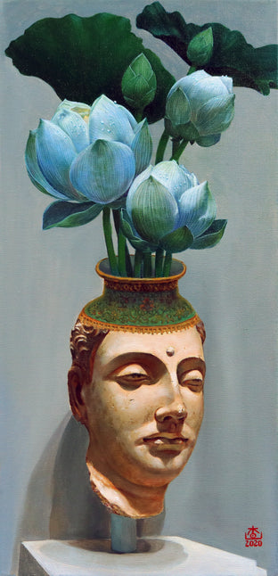 The Buddha Head Vase by Guigen Zha |  Artwork Main Image 