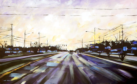 acrylic painting by Chris Wagner titled Heading East