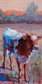acrylic painting by Heather Foster titled Fiery Calf