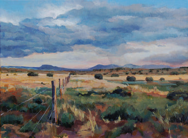acrylic painting by Heather Foster titled Galisteo Basin