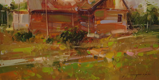 Farmyard by Vahe Yeremyan |  Side View of Artwork 