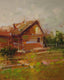 Original art for sale at UGallery.com | Farmyard by Vahe Yeremyan | $350 | oil painting | 11' h x 14' w | thumbnail 4