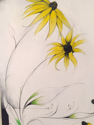 Black Eyed Susans by Sumner Crenshaw |   Closeup View of Artwork 