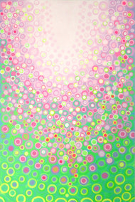 acrylic painting by Natasha Tayles titled Lilac and Green