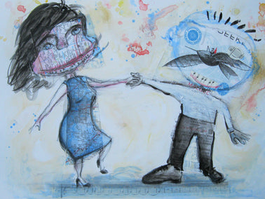 mixed media artwork by Libby Ramage titled Jumpin' Jive