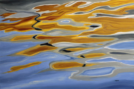 oil painting by Andres Lopez titled Gold and Silver Tide