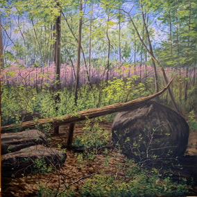 oil painting by Jay Jensen titled Spring on Little Round Top