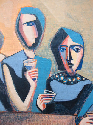 Enjoying a Drink by Diana Elena Chelaru |   Closeup View of Artwork 