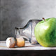 Original art for sale at UGallery.com | Apple Cider by Dwight Smith | $250 | watercolor painting | 8' h x 8' w | thumbnail 1