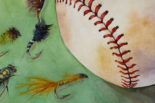 Fly Ball by Dwight Smith |   Closeup View of Artwork 