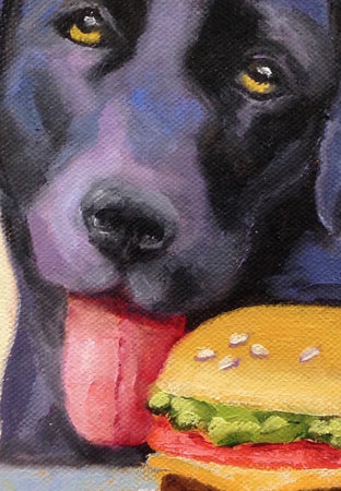 Cheeseburger by Pat Doherty |   Closeup View of Artwork 