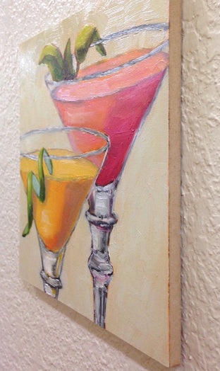 Happy Hour by Pat Doherty |  Side View of Artwork 