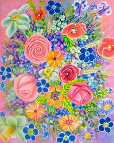 acrylic painting by Natasha Tayles titled Flowers