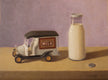 Original art for sale at UGallery.com | Got Milk? by Jose H. Alvarenga | $750 | oil painting | 12' h x 16' w | thumbnail 1