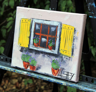 Summer in Provence by Lisa Elley |  Side View of Artwork 