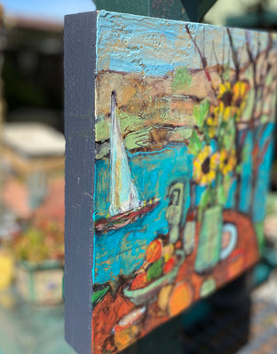 Sunflowers on the Water by James Hartman |  Side View of Artwork 