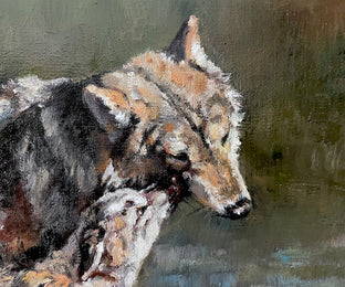 Brothers Wolf by Jan Fontecchio Perley |   Closeup View of Artwork 