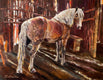 Original art for sale at UGallery.com | The Haflinger by Jan Fontecchio Perley | $625 | oil painting | 11' h x 14' w | thumbnail 1