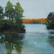 Original art for sale at UGallery.com | Lake at Dusk, Harriman by Janet Dyer | $975 | acrylic painting | 20' h x 20' w | thumbnail 1