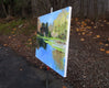 Original art for sale at UGallery.com | Lake, Sunny Day by Janet Dyer | $975 | acrylic painting | 18' h x 24' w | thumbnail 2