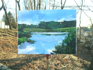 Marsh on a Sunny Day by Janet Dyer |  Context View of Artwork 