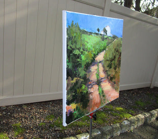Uphill Path by Janet Dyer |  Side View of Artwork 