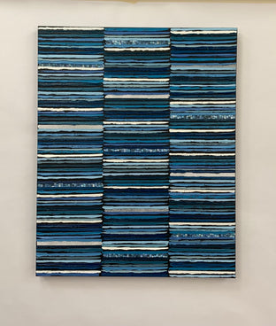 Navy Stripes by Janet Hamilton |  Context View of Artwork 