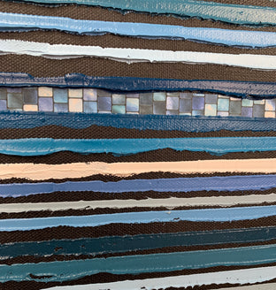 Navy Stripes by Janet Hamilton |   Closeup View of Artwork 