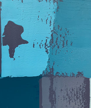 AG-Blue/Grey by Janet Hamilton |   Closeup View of Artwork 