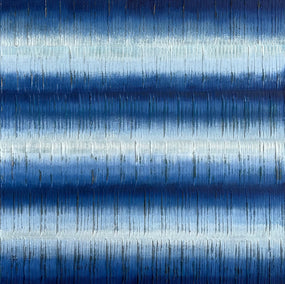 oil painting by Janet Hamilton titled Indigo Stripes 3