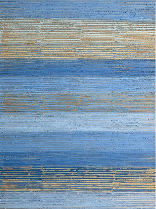 Indigo/Beige Stripes by Janet Hamilton |  Artwork Main Image 