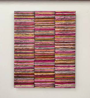 Pink Stripes by Janet Hamilton |  Context View of Artwork 