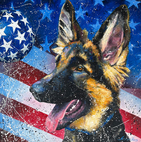 oil painting by Jeff Fleming titled Dogmocracy