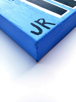Black Cat on Blue by Jessica JH Roller |  Context View of Artwork 