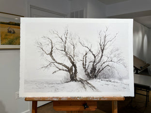 Poplars in Winter by Jill Poyerd |  Context View of Artwork 