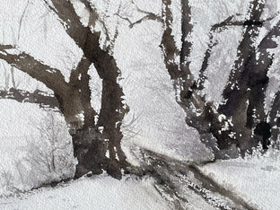 Poplars in Winter by Jill Poyerd |   Closeup View of Artwork 
