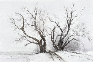 Poplars in Winter by Jill Poyerd |  Artwork Main Image 