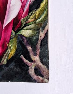 Moody Magnolias by Jinny Tomozy |  Side View of Artwork 