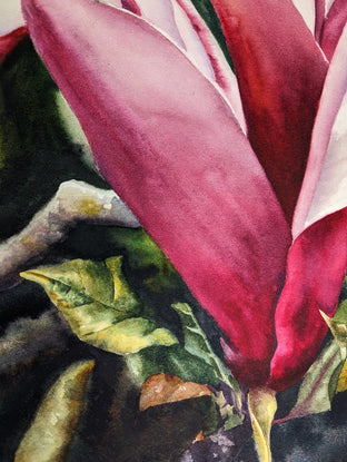 Moody Magnolias by Jinny Tomozy |   Closeup View of Artwork 