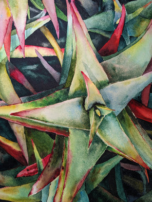Succulent Stars by Jinny Tomozy |   Closeup View of Artwork 