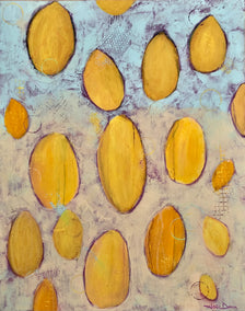 mixed media artwork by Jodi Dann titled Lemon Drops