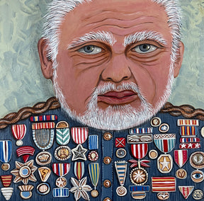 acrylic painting by Johansen Newman titled Many Medals