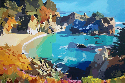 acrylic painting by John Jaster titled Coastal Impressions - The Falls