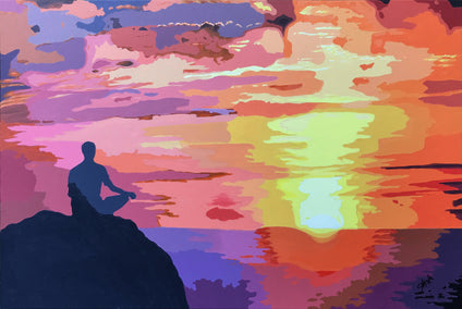 acrylic painting by John Jaster titled Meditations on a Sunset