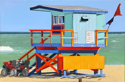 acrylic painting by John Jaster titled Prime Beachfront Property