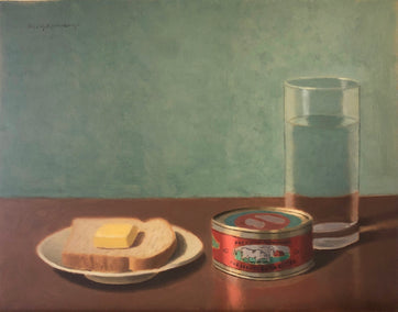 oil painting by Jose H. Alvarenga titled Bread and Butter