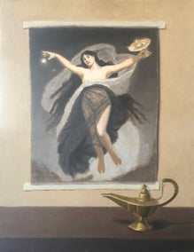 oil painting by Jose H. Alvarenga titled The Genie