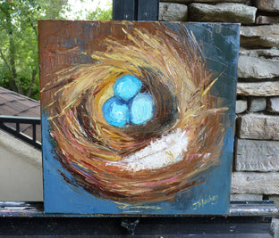 A Nest and a Feather by Judy Mackey |  Context View of Artwork 