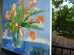 Original art for sale at UGallery.com | Early Summer Creamsicle by Judy Mackey | $575 | oil painting | 12' h x 12' w | thumbnail 2