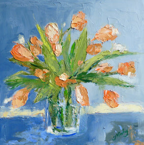 oil painting by Judy Mackey titled Early Summer Creamsicle